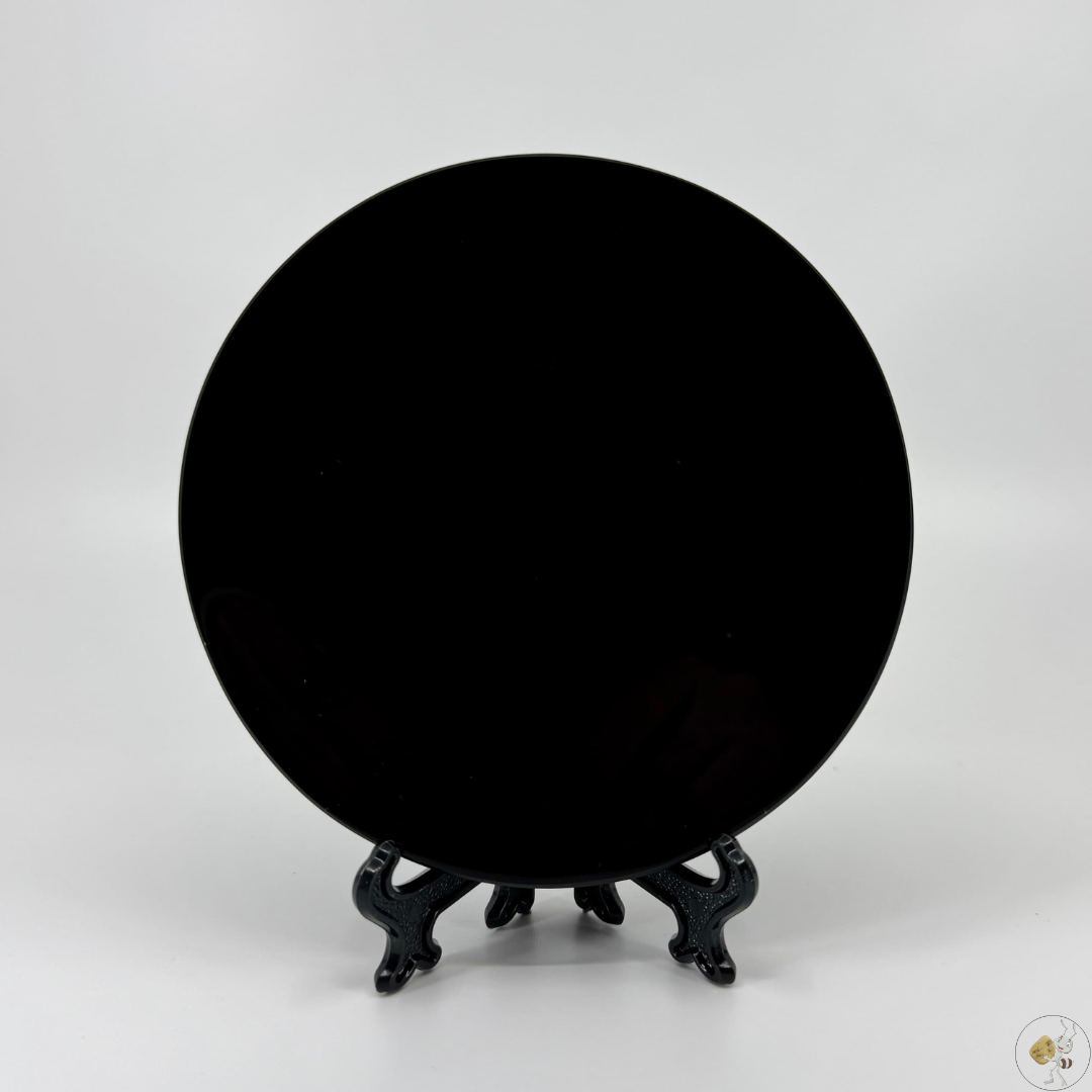 Miroir en obsidienne noire polie, 8 cm, 12 cm et 16 cm, pierre naturelle utilisée en méditation et divination, artisanat mexicain