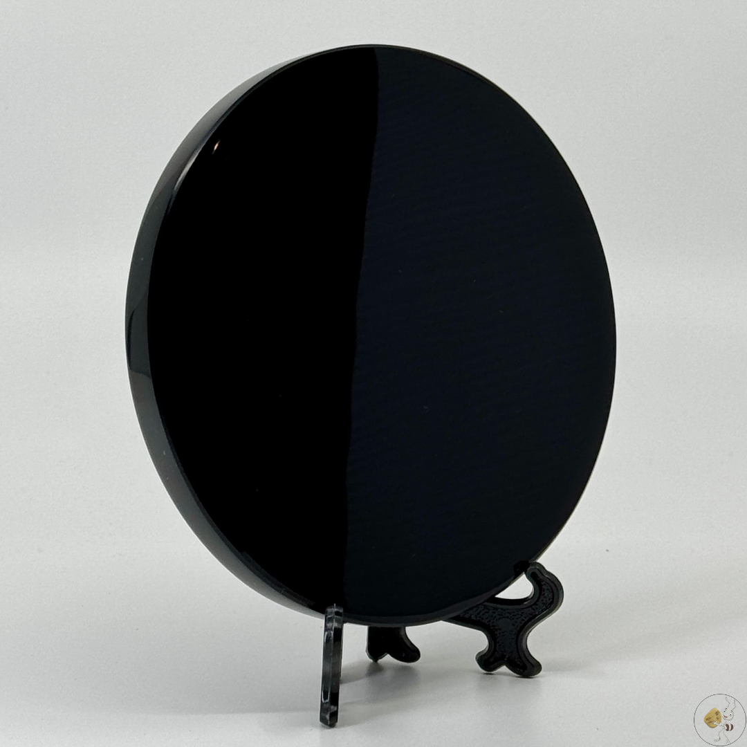 Miroir en obsidienne noire polie, 8 cm, 12 cm et 16 cm, pierre naturelle utilisée en méditation et divination, artisanat mexicain