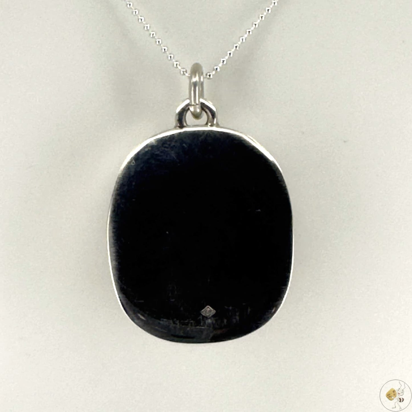 Pendentif Ambre Gravé – Fleur de Tournesol & Argent 925/950-04