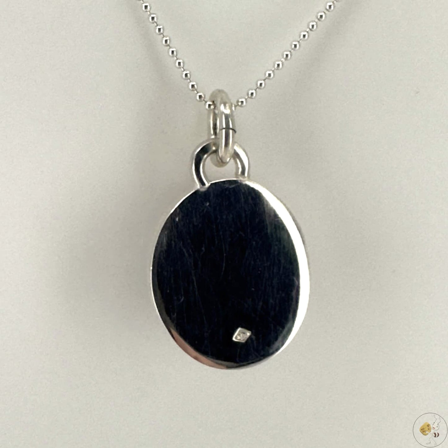 Pendentif opale noble montée sur argent 925/950 et serti d’un entourage cuivré artisanal – pièce unique Formiga Loca-04