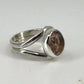Bague en argent massif 925/950 avec opale aux reflets irisés verts et orangés – Formiga-Loca-03