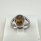 Bague en argent massif 925/950 avec opale aux reflets irisés verts et orangés – Formiga-Loca-02