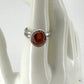Bague artisanale en argent 925/950 sertie d’une opale de feu rouge intense, origine Mexique – création Formiga Loca-04