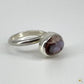 bague en opale au reflet bleu & violet du Mexique, montée en argent 925/950 -Taille 58-03