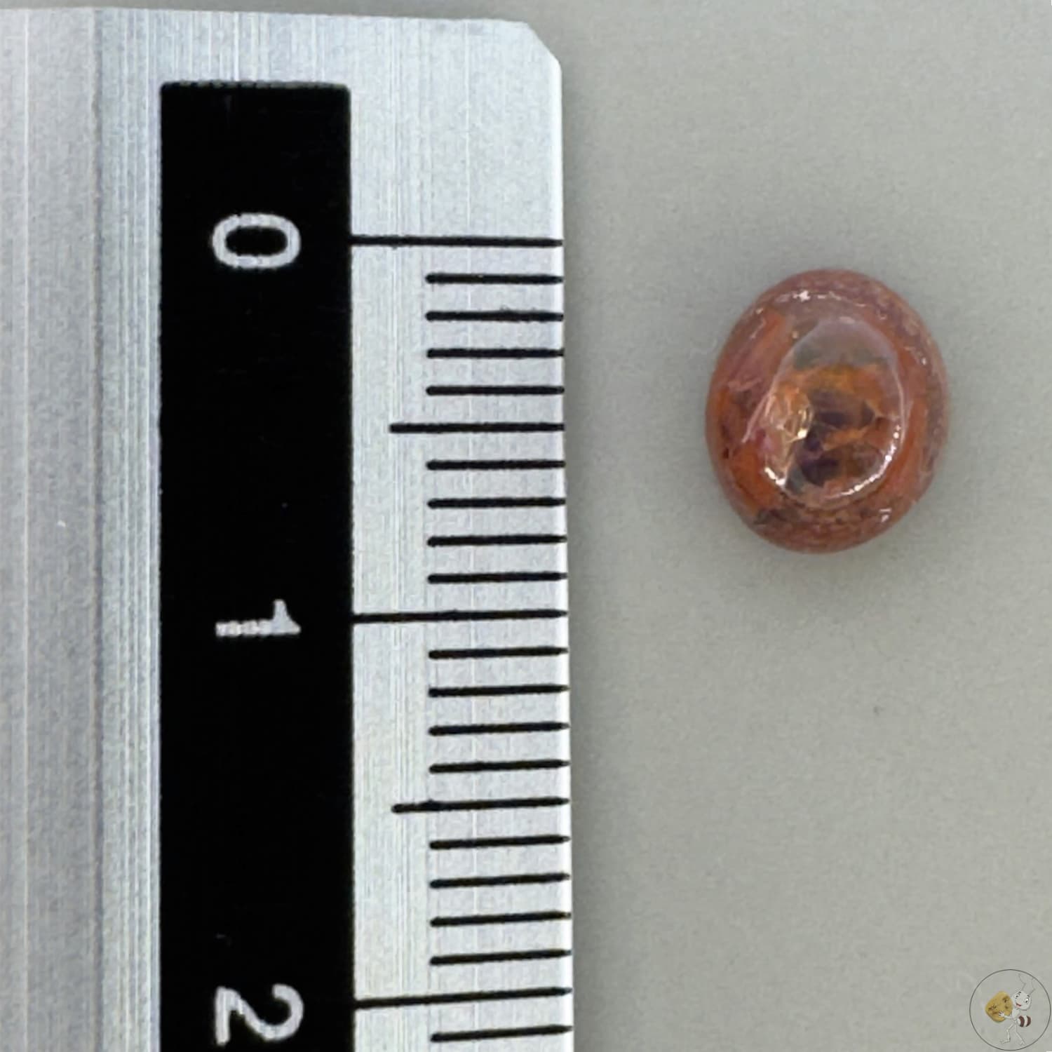 Cabochon d'opale naturelle du Mexique, poli à la main, aux reflets de feu et jeux de lumière intenses, idéal pour la bijouterie ou la collection-3