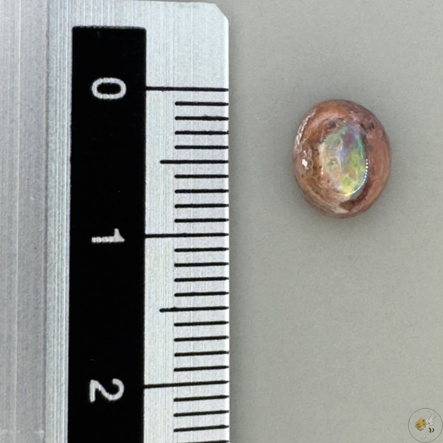 Cabochon d'opale naturelle du Mexique, poli à la main, aux reflets de feu et jeux de lumière intenses, idéal pour la bijouterie ou la collection-7
