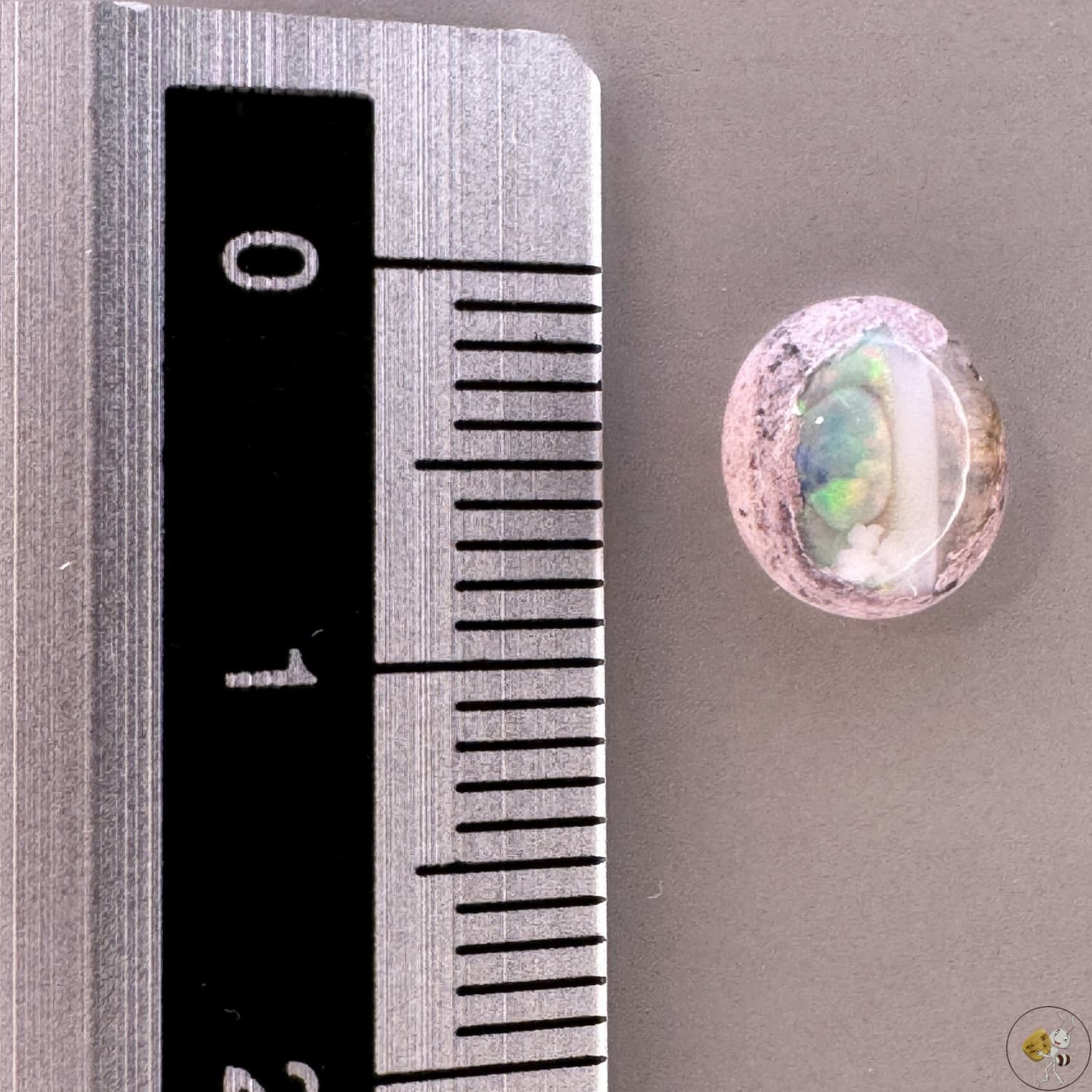 Cabochon d'opale naturelle du Mexique, poli à la main, aux reflets de feu et jeux de lumière intenses, idéal pour la bijouterie ou la collection-11