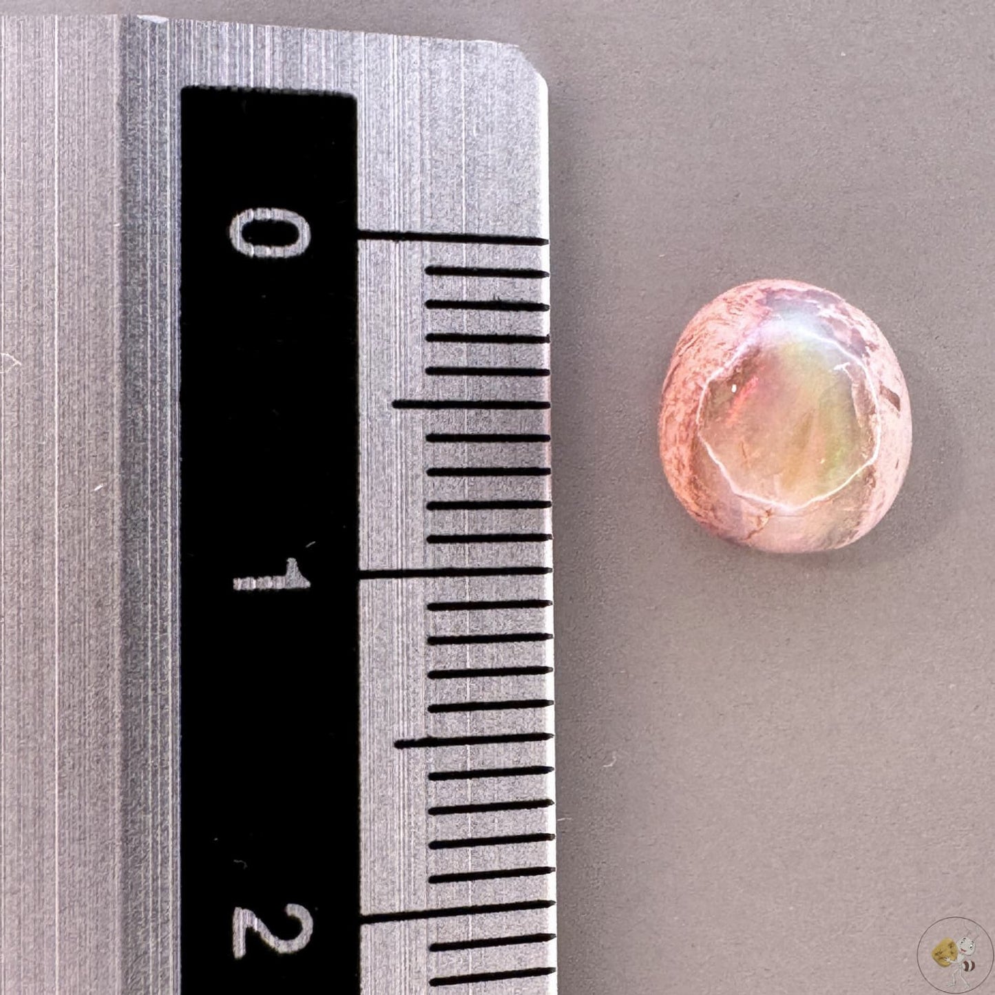 Cabochon d'opale naturelle du Mexique, poli à la main, aux reflets de feu et jeux de lumière intenses, idéal pour la bijouterie ou la collection-13