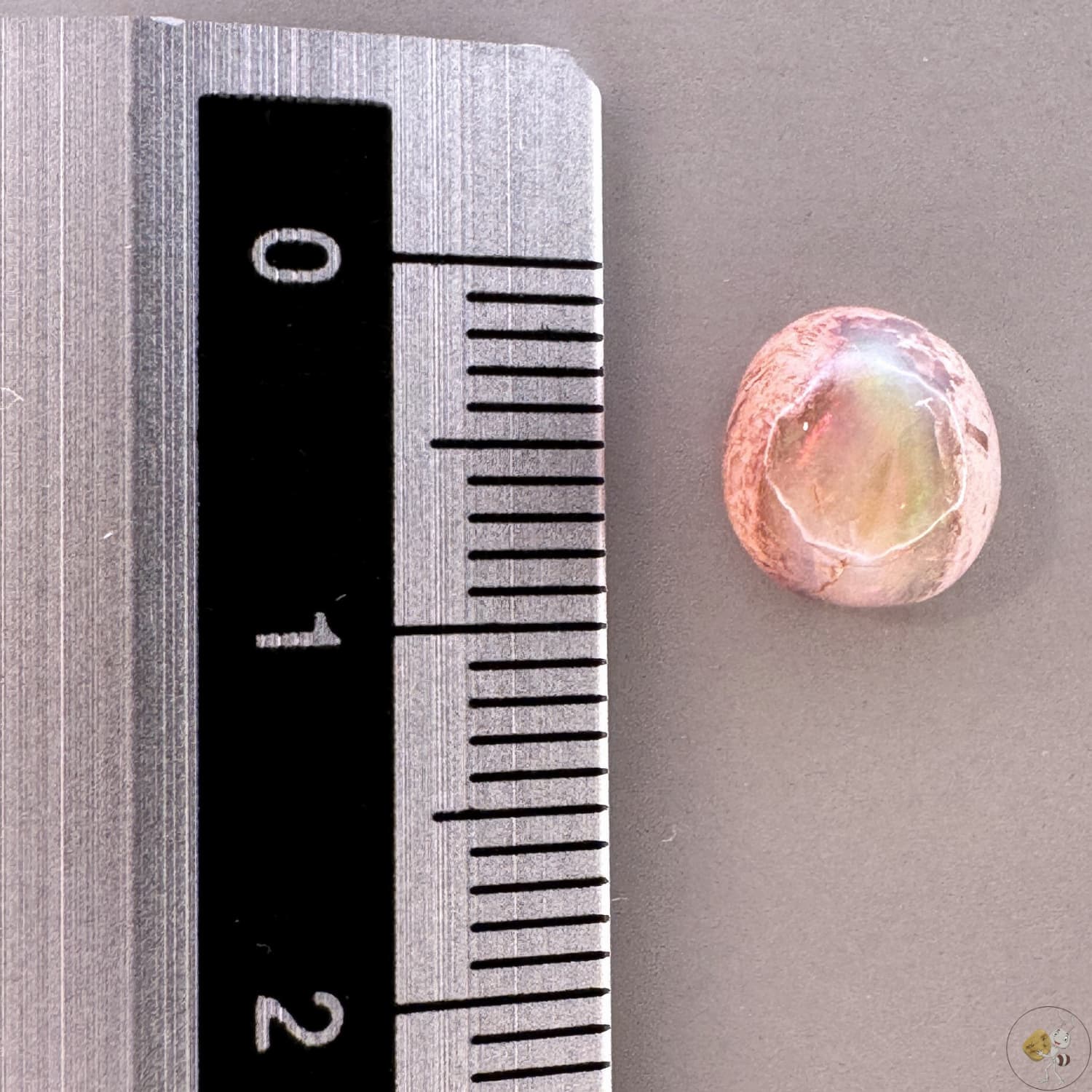Cabochon d'opale naturelle du Mexique, poli à la main, aux reflets de feu et jeux de lumière intenses, idéal pour la bijouterie ou la collection-13