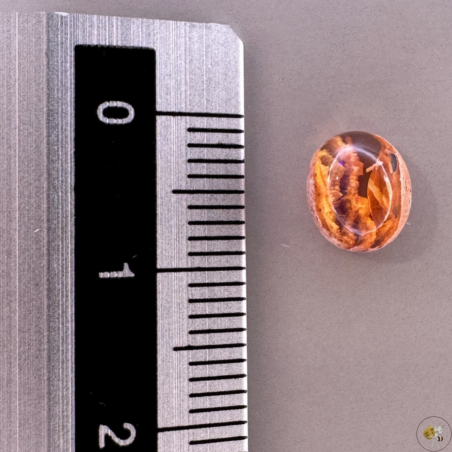 Cabochon d'opale naturelle du Mexique, poli à la main, aux reflets de feu et jeux de lumière intenses, idéal pour la bijouterie ou la collection-3