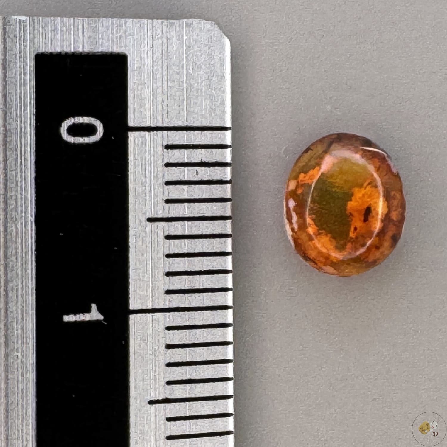Cabochon d'opale naturelle du Mexique, poli à la main, aux reflets de feu et jeux de lumière intenses, idéal pour la bijouterie ou la collection-14