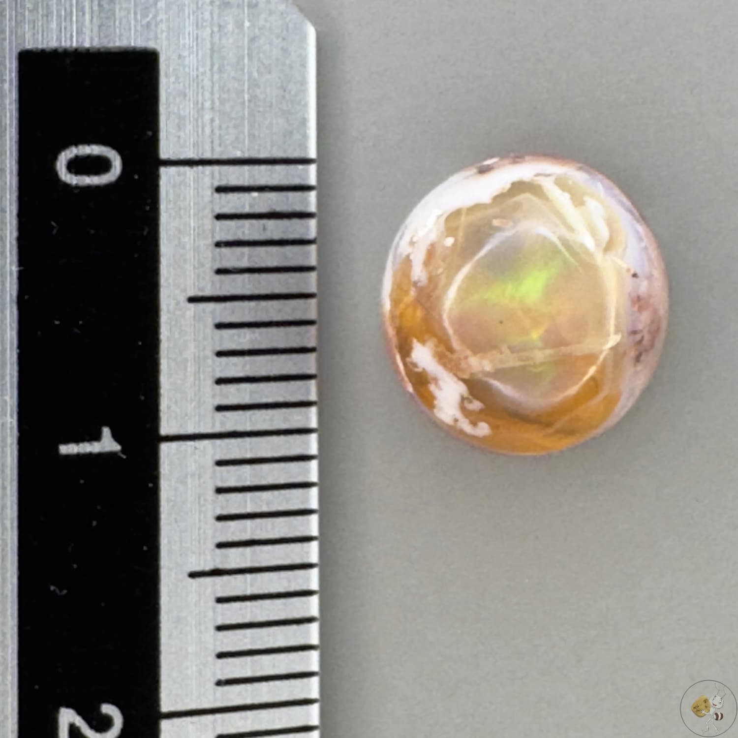 Cabochon d'opale naturelle du Mexique, poli à la main, aux reflets de feu et jeux de lumière intenses, idéal pour la bijouterie ou la collection-2
