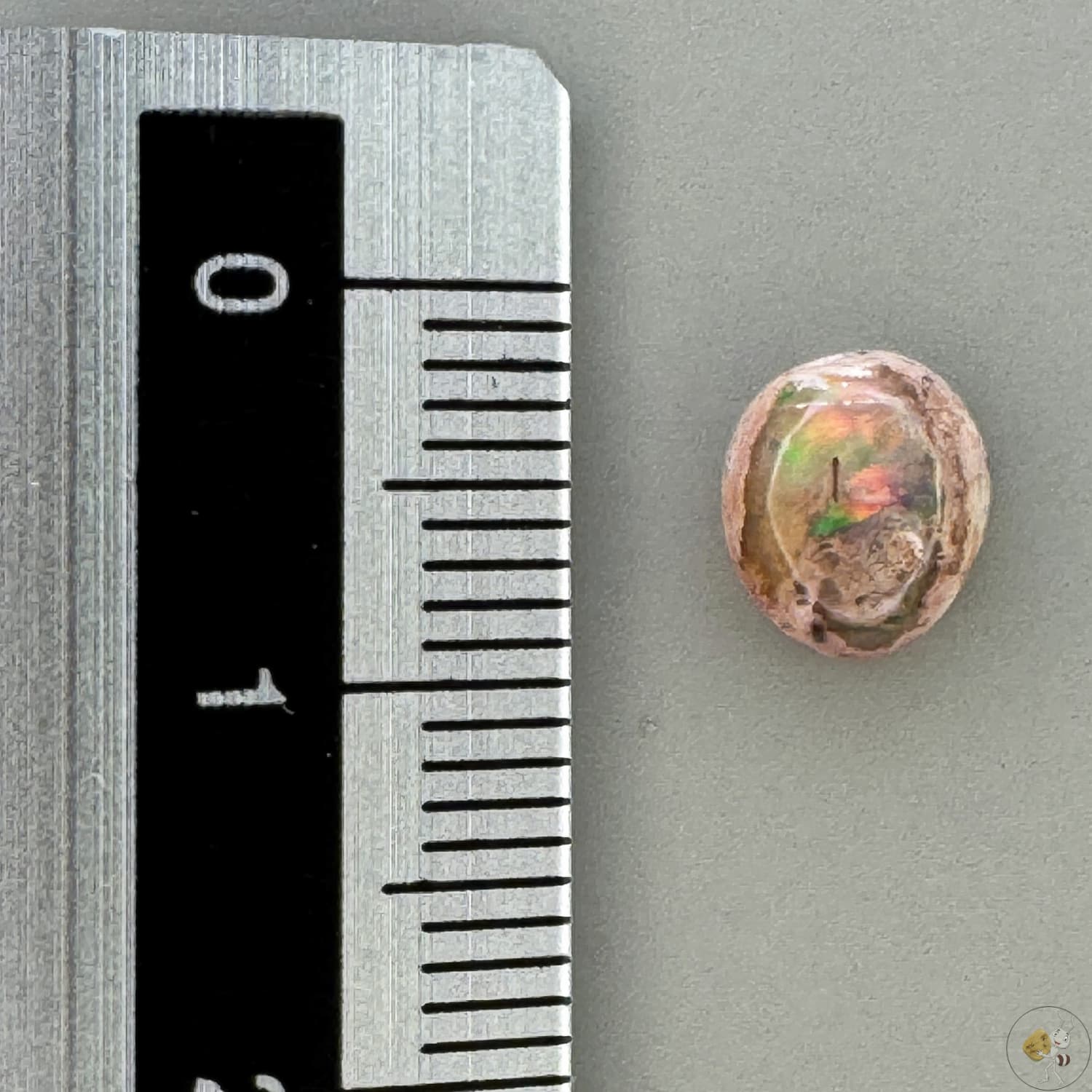 Cabochon d'opale naturelle du Mexique, poli à la main, aux reflets de feu et jeux de lumière intenses, idéal pour la bijouterie ou la collection-3