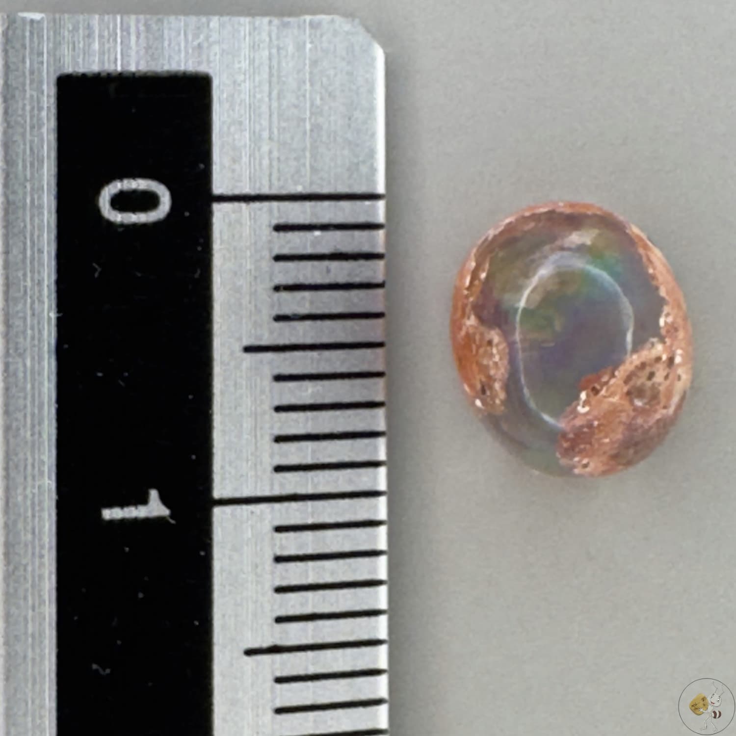 Cabochon d'opale naturelle du Mexique, poli à la main, aux reflets de feu et jeux de lumière intenses, idéal pour la bijouterie ou la collection-3