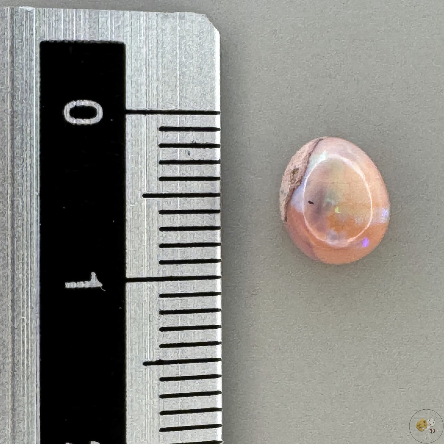 Cabochon d'opale naturelle du Mexique, poli à la main, aux reflets de feu et jeux de lumière intenses, idéal pour la bijouterie ou la collection-5