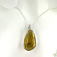 Pendentif en ambre naturel avec inclusion, monté en argent 925/950-01
