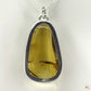 Pendentif en ambre naturel avec inclusion, monté en argent 925/950-04