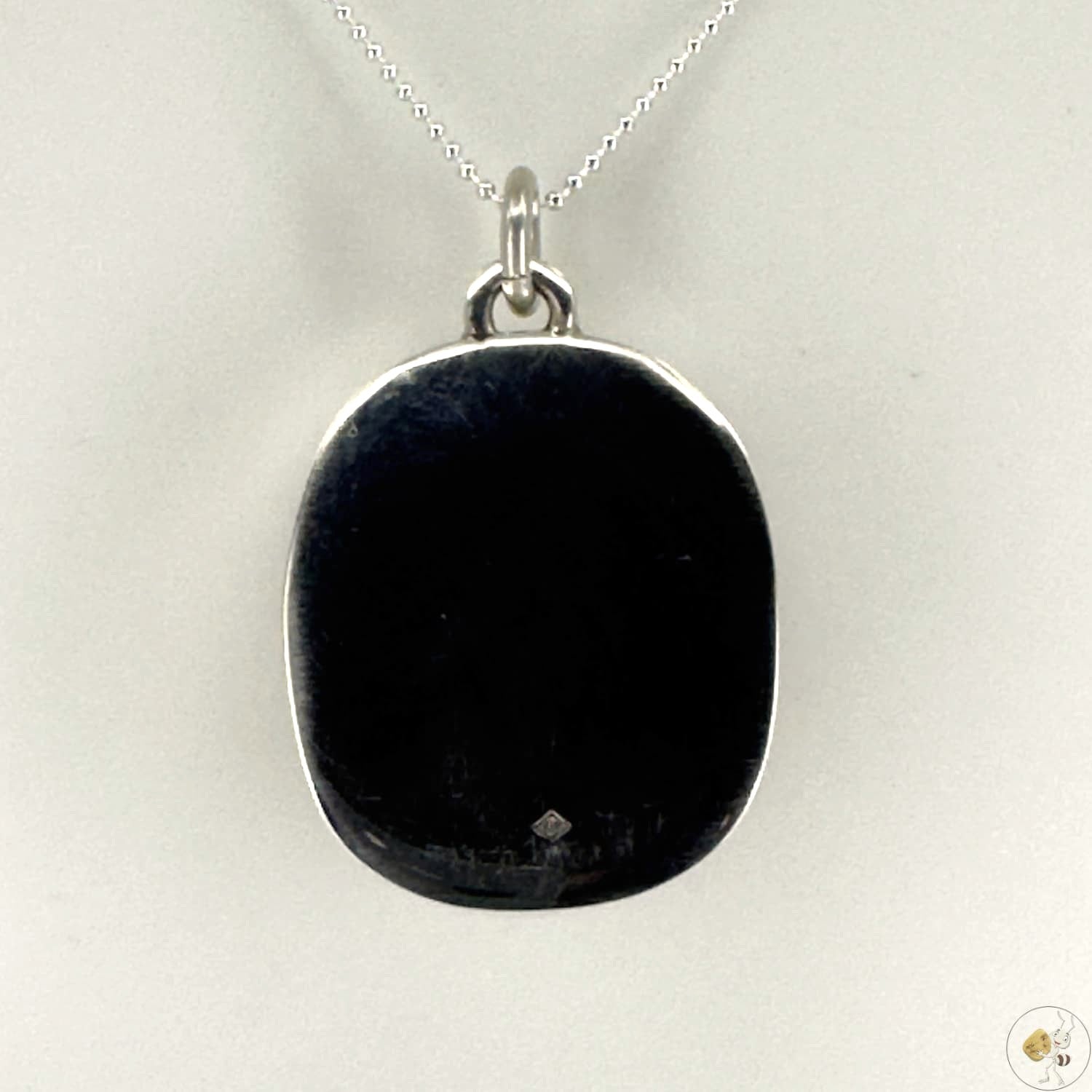 Pendentif Ambre Gravé – Fleur de Tournesol & Argent 925/950-04