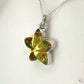 Pendentif étoile en ambre naturel monté sur argent 925/950-03